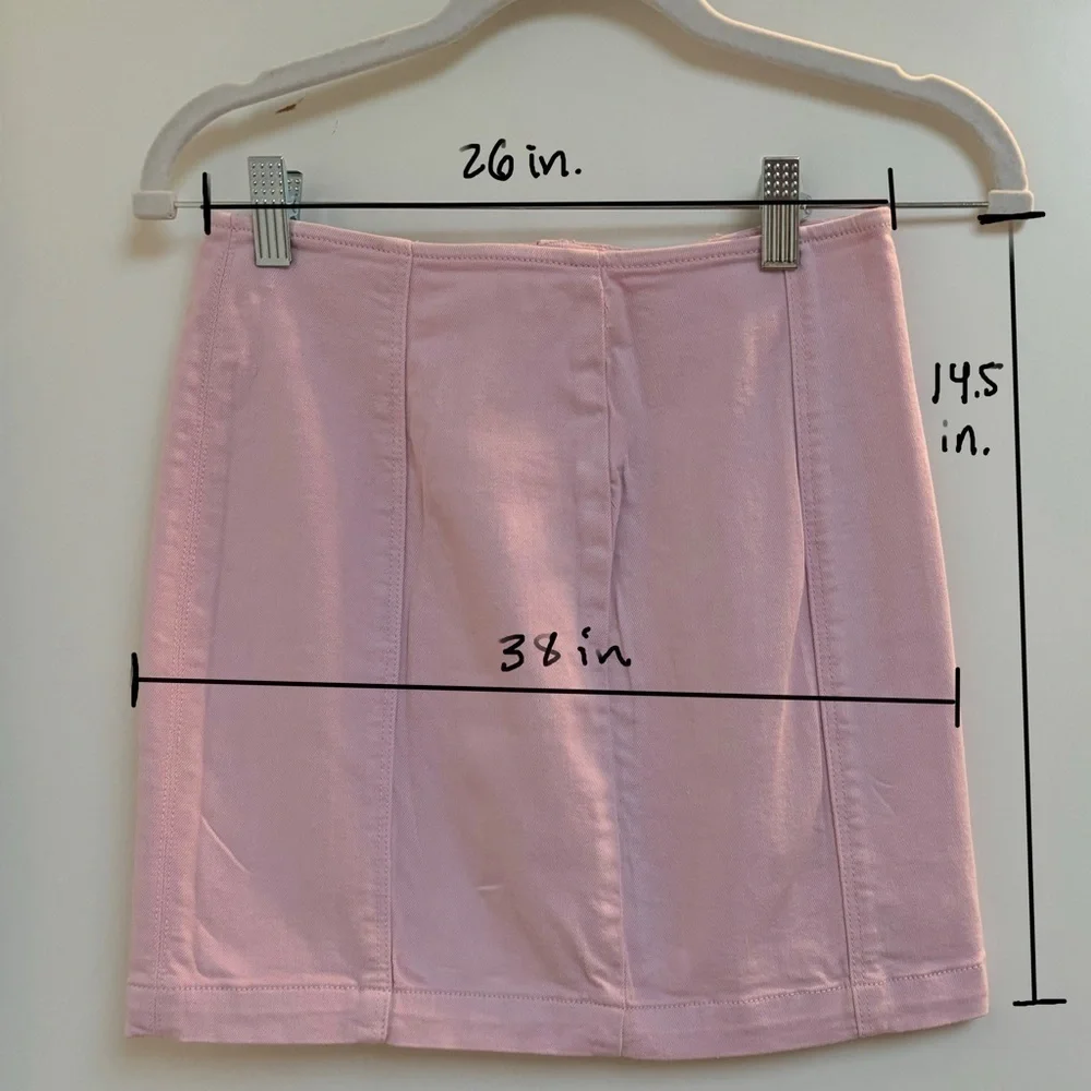 PACSUN Pink denim skirt - Picture 2 of 6